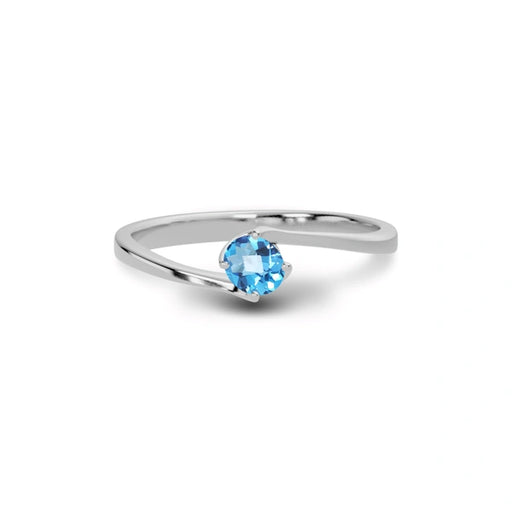 Blue Topaz Sterling Silver Ring R8