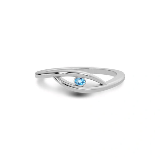 Blue Topaz Sterling Silver Ring R9