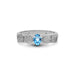 Blue Topaz Sterling Silver Ring R10