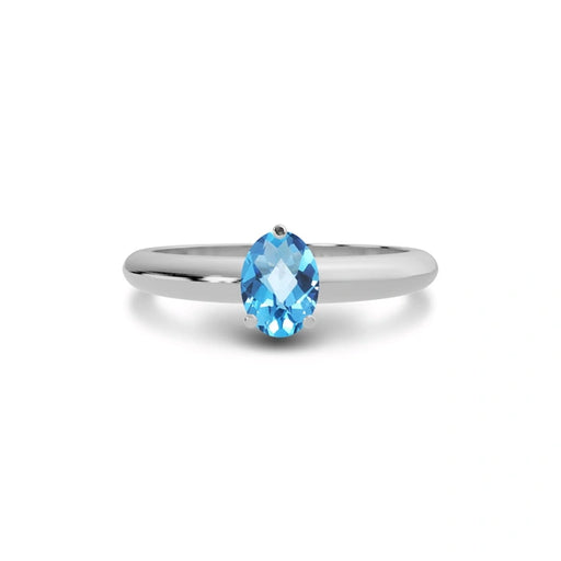 Blue Topaz Sterling Silver Ring R13