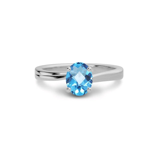 Blue Topaz Sterling Silver Ring R16