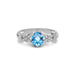 Blue Topaz Sterling Silver Ring R18