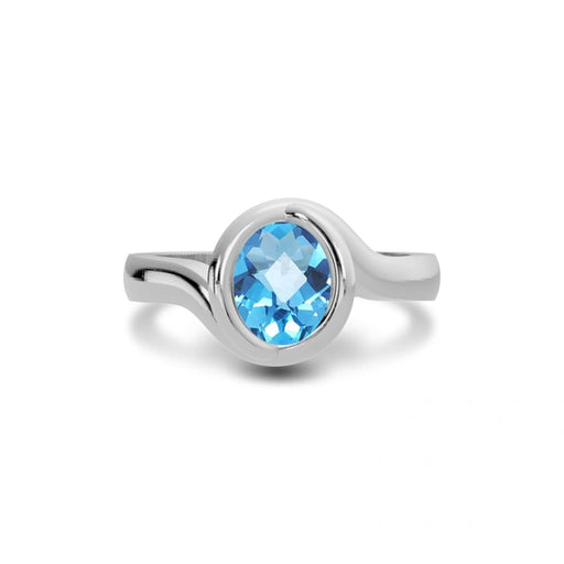 Blue Topaz Sterling Silver Ring R22