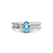 Blue Topaz Sterling Silver Ring R24