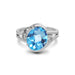 Blue Topaz Sterling Silver Ring R26