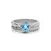 Blue Topaz Sterling Silver Ring R27