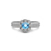 Blue Topaz Sterling Silver Ring R30