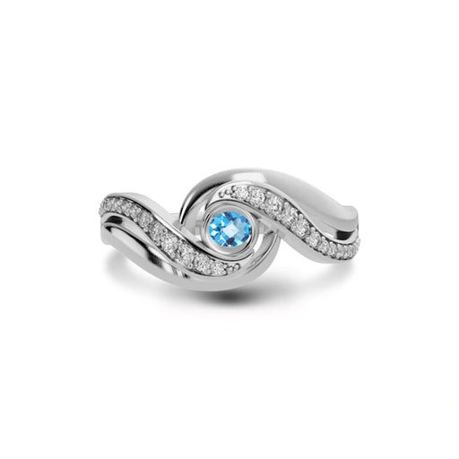Blue Topaz Sterling Silver Ring R32