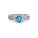 Blue Topaz Sterling Silver Ring R33