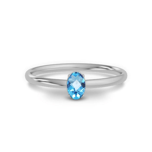 Blue Topaz Sterling Silver Ring R39
