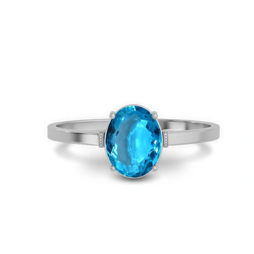 Blue Topaz Sterling Silver Ring R41