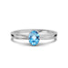 Blue Topaz Sterling Silver Ring R43