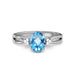 Blue Topaz Sterling Silver Ring R46