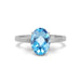 Blue Topaz Sterling Silver Ring R49
