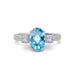 Blue Topaz Sterling Silver Ring R51