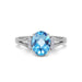 Blue Topaz Sterling Silver Ring R52