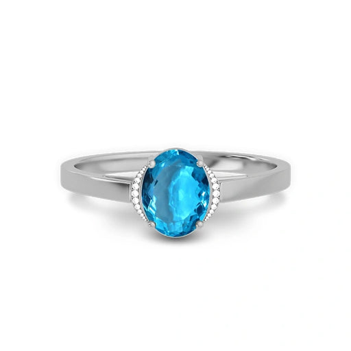 Blue Topaz Sterling Silver Ring R54