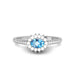 Blue Topaz Sterling Silver Ring R55