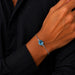 Blue Topaz Silver Rakhi Bracelet - RK-1BT