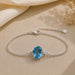 Blue Topaz Silver Rakhi Bracelet - RK-1BT