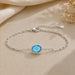 Blue Topaz Silver Rakhi Bracelet - RK-2BT