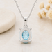 Blue Topaz Silver Pendant