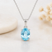 Blue Topaz Silver Pendant