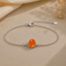 Carnelian Silver Rakhi Bracelet - RK-1CL