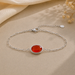 Carnelian Silver Rakhi Bracelet - RK-2CL