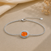 Carnelian Silver Rakhi Bracelet - RK-3CL