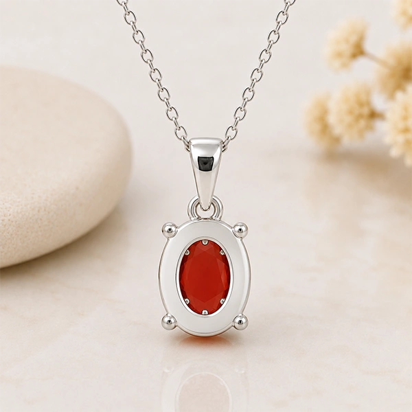 Carnelian Silver Pendant
