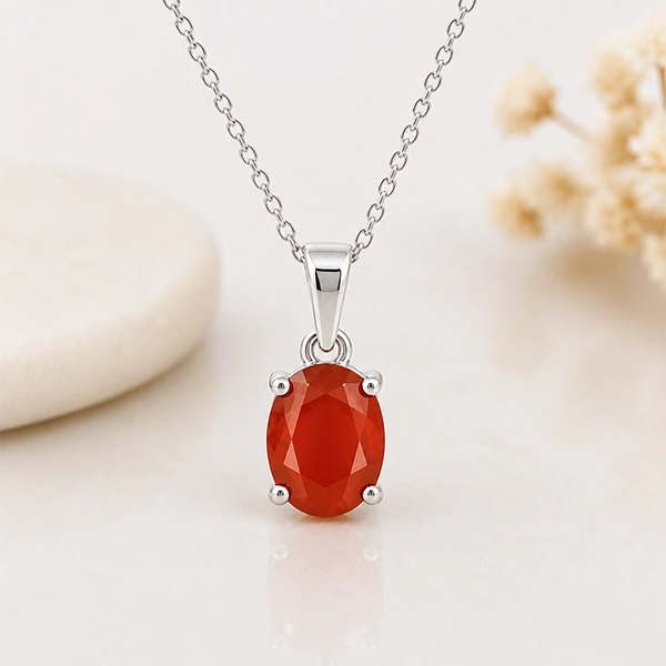 Carnelian Silver Pendant