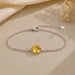 Citrine Silver Rakhi Bracelet - RK-1CN