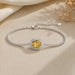 Citrine Silver Rakhi Bracelet - RK-3CN
