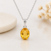 Citrine Silver Pendant
