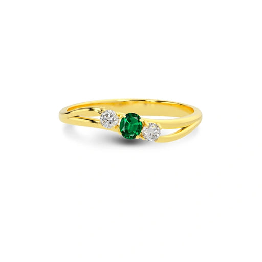 Emerald (Zambia) Gold Ring R1