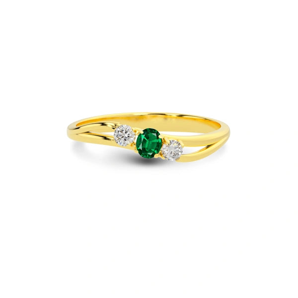 Emerald (Zambia) Gold Ring R1