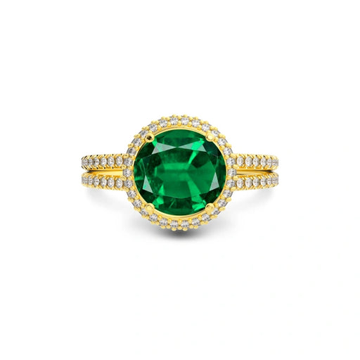 Emerald (Zambia) Gold Ring R11