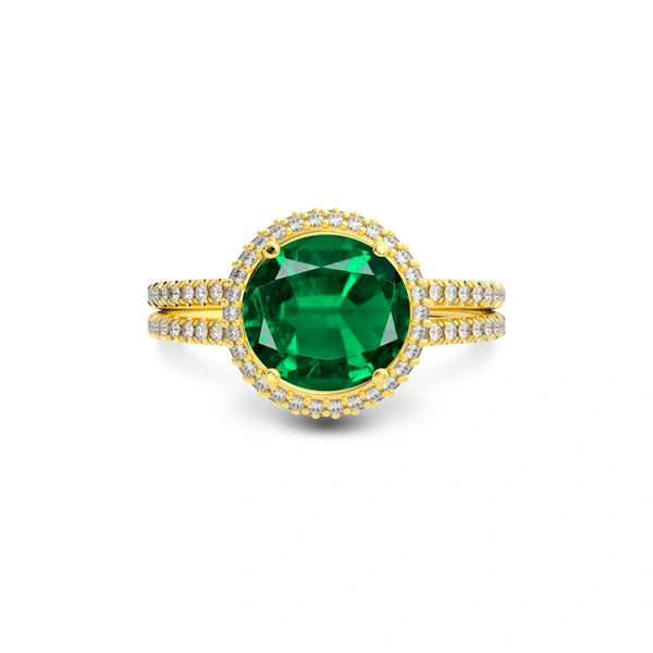 Emerald (Zambia) Gold Ring R11