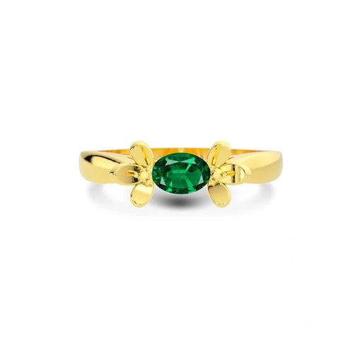 Emerald (Zambia) Gold Ring R12