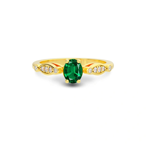 Emerald (Zambia) Gold Ring R15