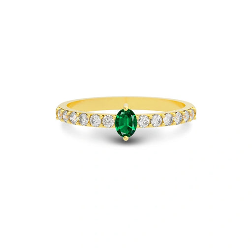 Emerald (Zambia) Gold Ring R20