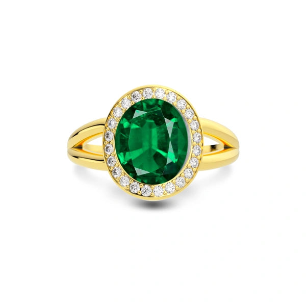 Emerald (Zambia) Gold Ring R21