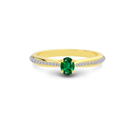 Emerald (Zambia) Gold Ring R25