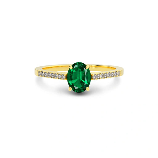 Emerald (Zambia) Gold Ring R28