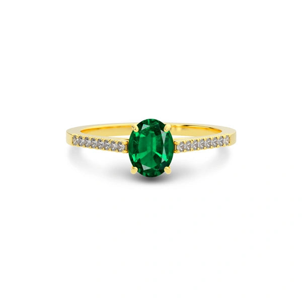 Emerald (Zambia) Gold Ring R28