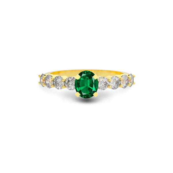 Emerald (Zambia) Gold Ring R29