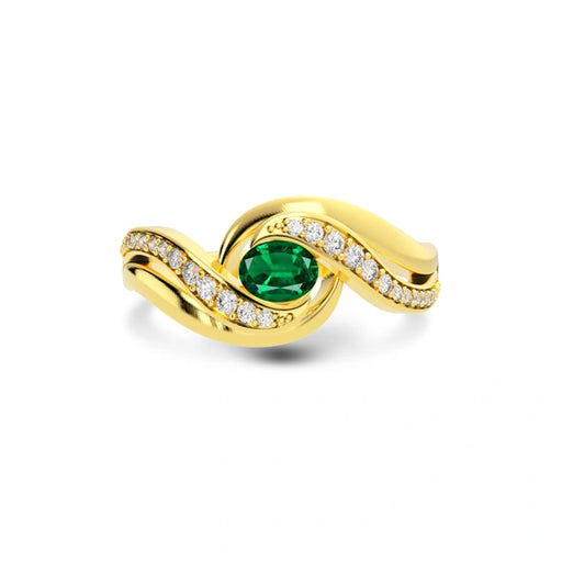 Emerald (Zambia) Gold Ring R32
