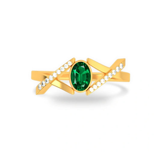 Emerald (Zambia) Gold Ring R36