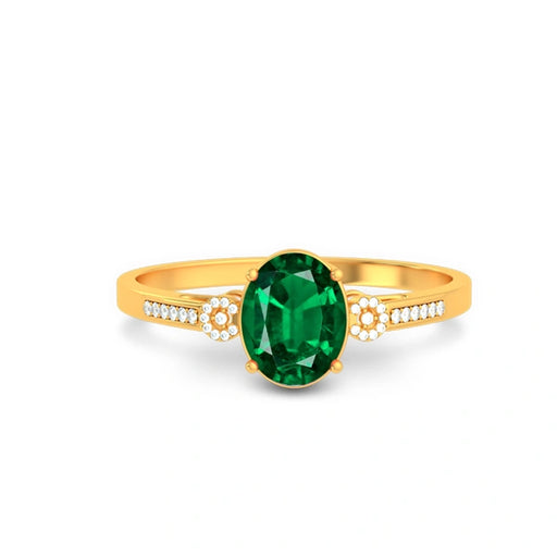 Emerald (Zambia) Gold Ring R37